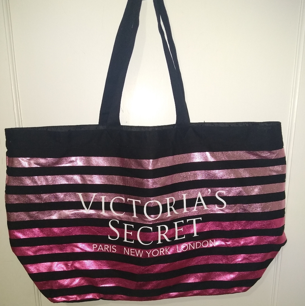 Victoria's Secret Metallic Striped Tote